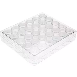 Paylak Craft Storage Organizer Containers with Handle - Set of 6 Pcs Craft Bead School Supply Sewing Art Organizer Containers, Clear