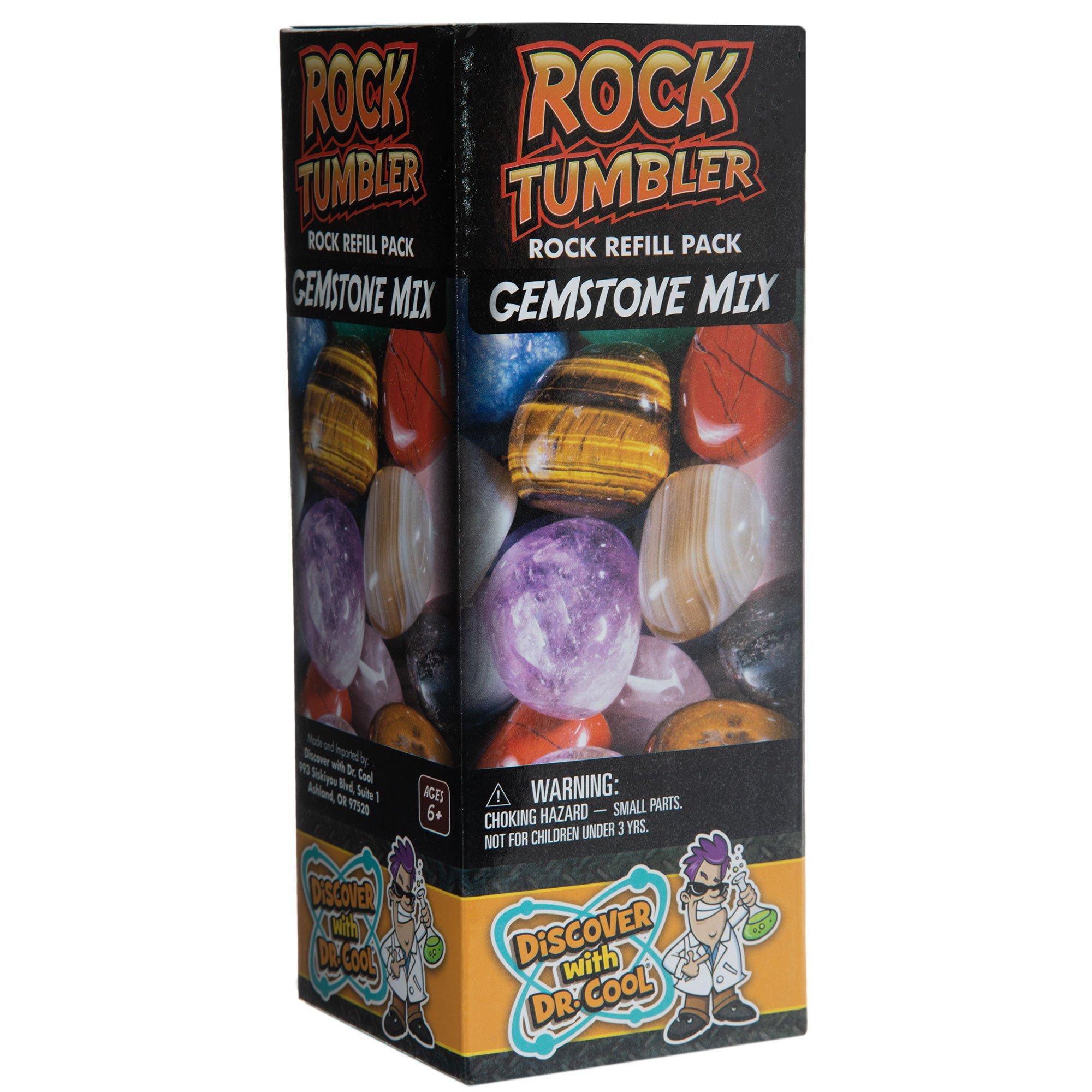 NATIONAL GEOGRAPHIC Rock Tumbler Grit and Polish Refill Kit - Tumbling Grit  Media, Polish Up to 20 lbs. of Rocks, Works with any Rock Polisher 