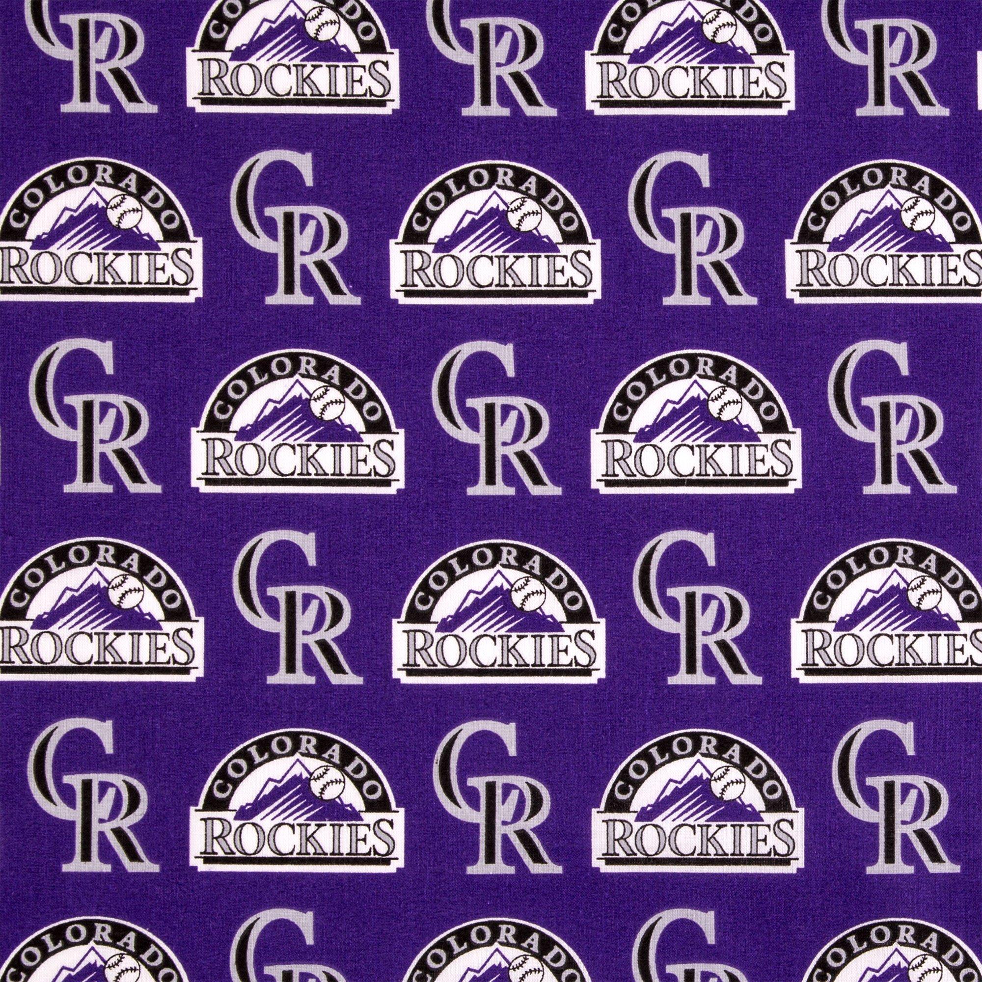 Colorado Rockies Fleece Fabric - MLB Fleece Fabric By The Yard