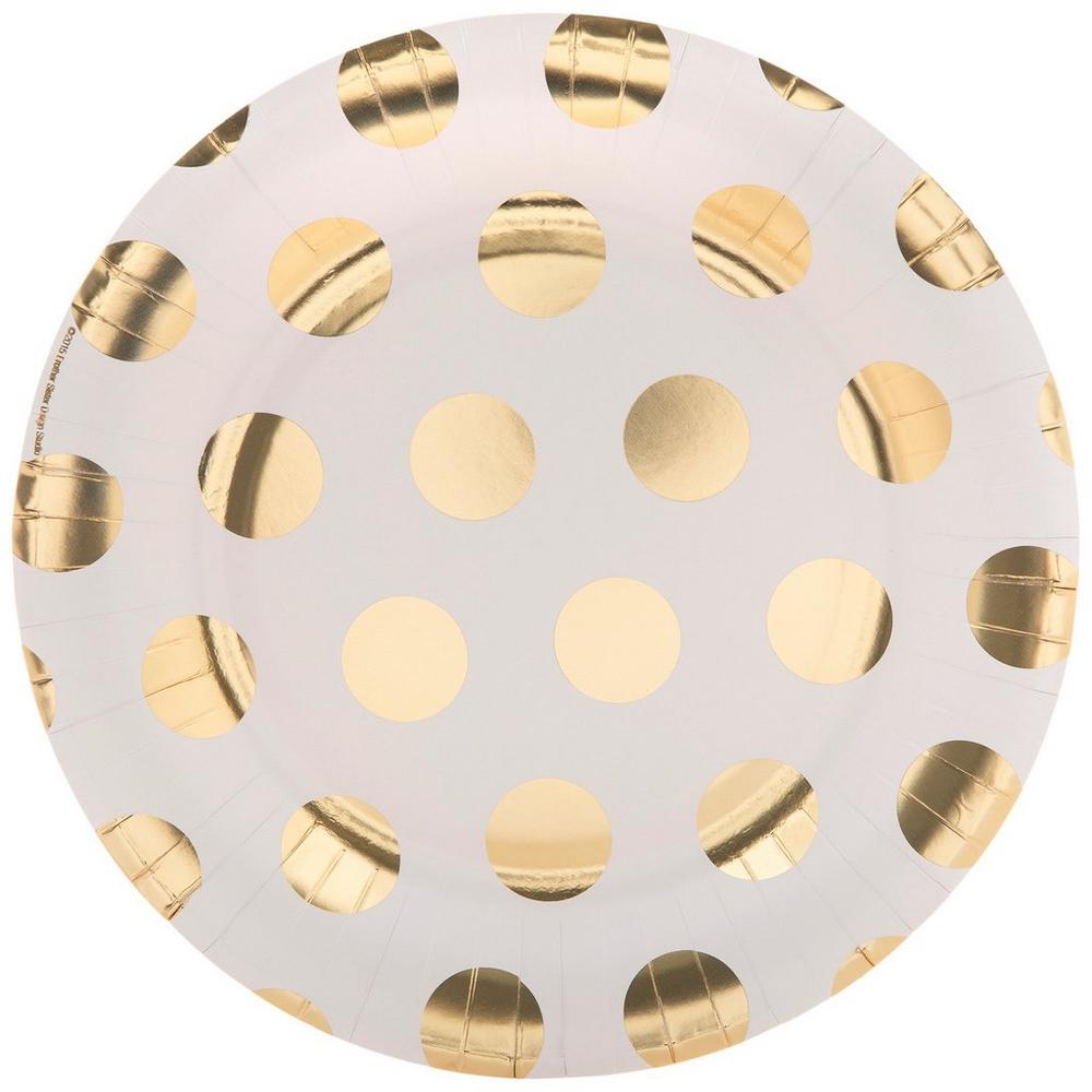 9 Inch Silver Plastic Round Dinner Plate Pebble Design – Elegant Disposable Tableware for