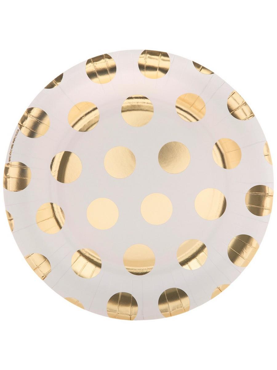Pip Studio Set/2 Borden Dot Delight Lichtblauw/Goud 23cm | Pip Studio