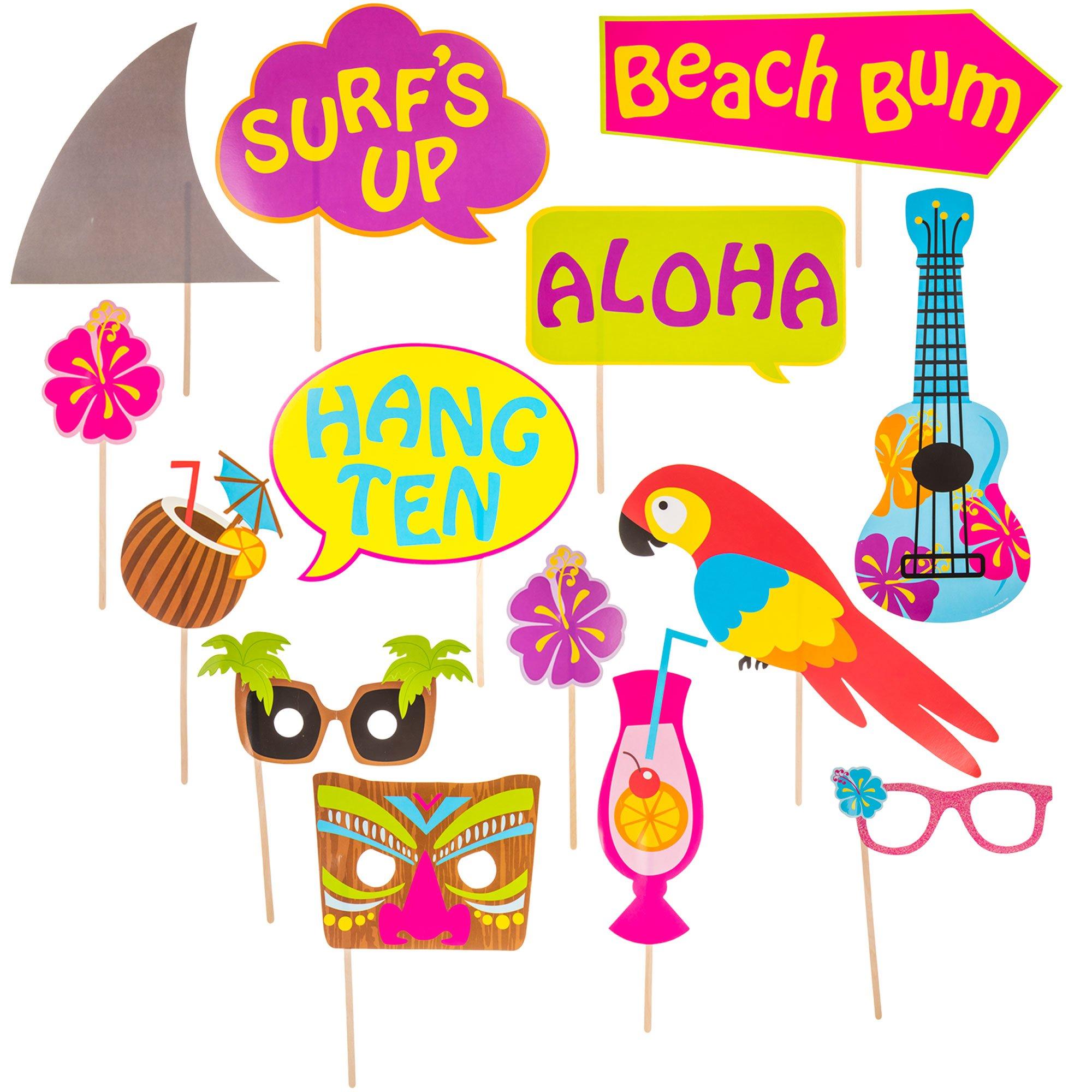 Diy luau shop photo booth props