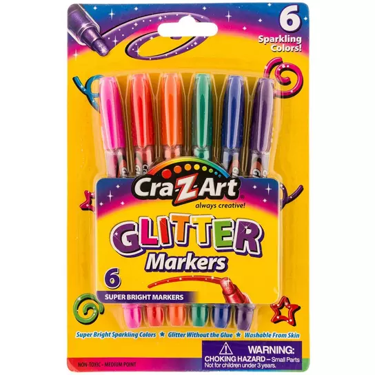 6 PC Gel Pens Colored Glitter Coloring Books Drawing Art Marker