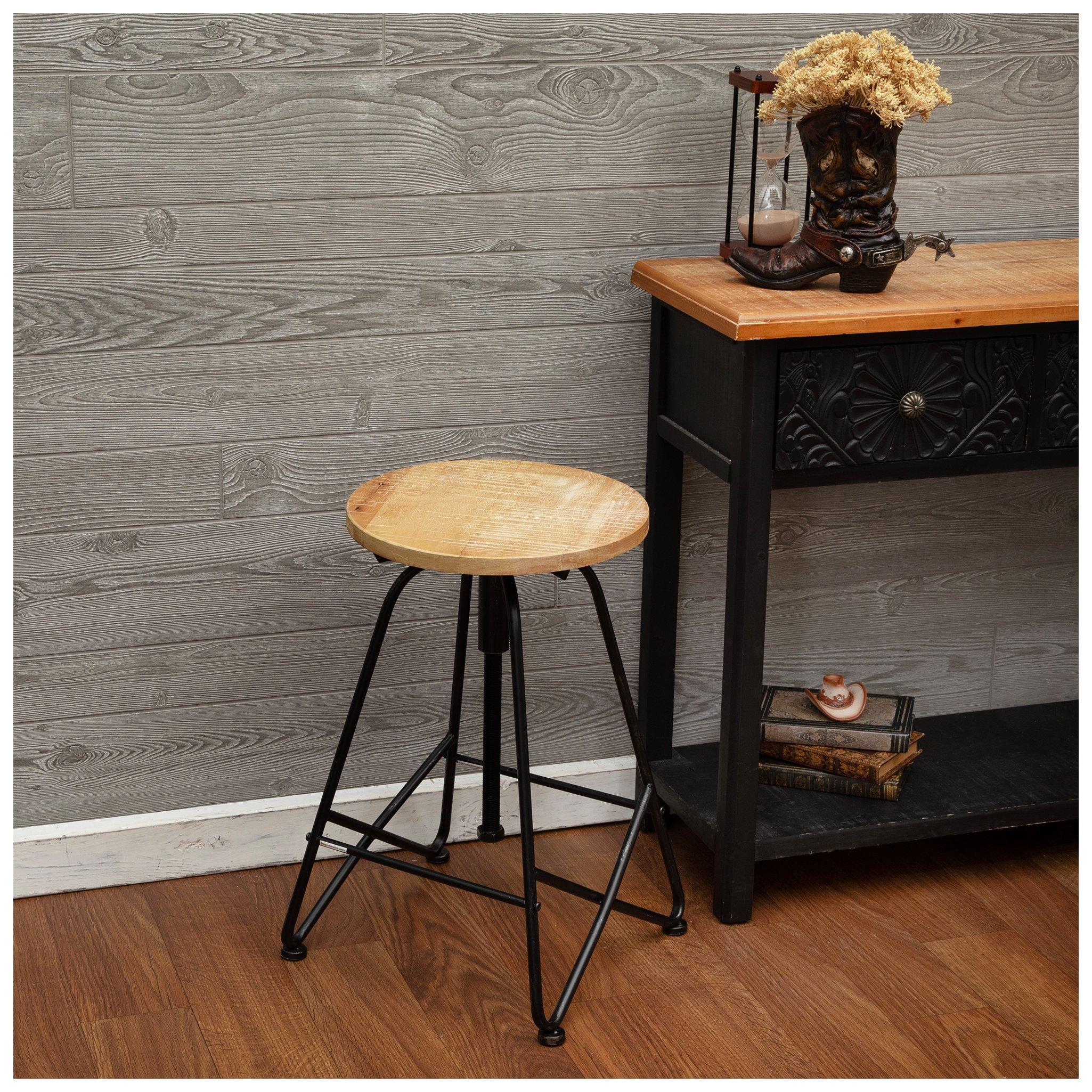 Black & Natural Barstool view 1