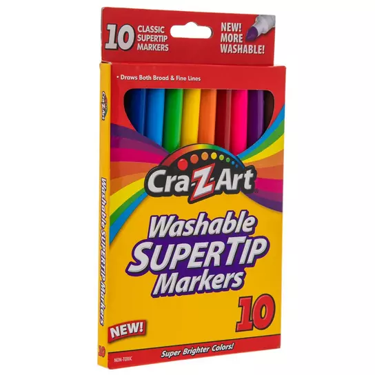  Crayola Super Tips Markers, Washable Markers, 10Count