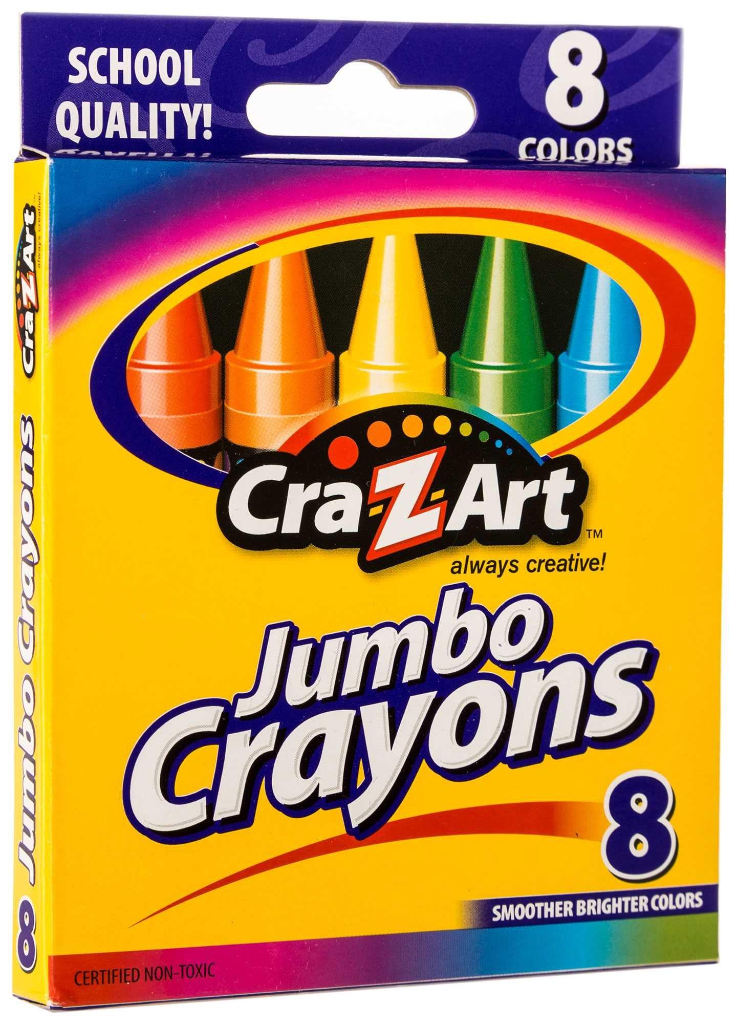 Jumbo Crayons, Assorted Colors, 8/Box  Emergent Safety Supply: PPE, Work  Gloves, Clothing, Glasses