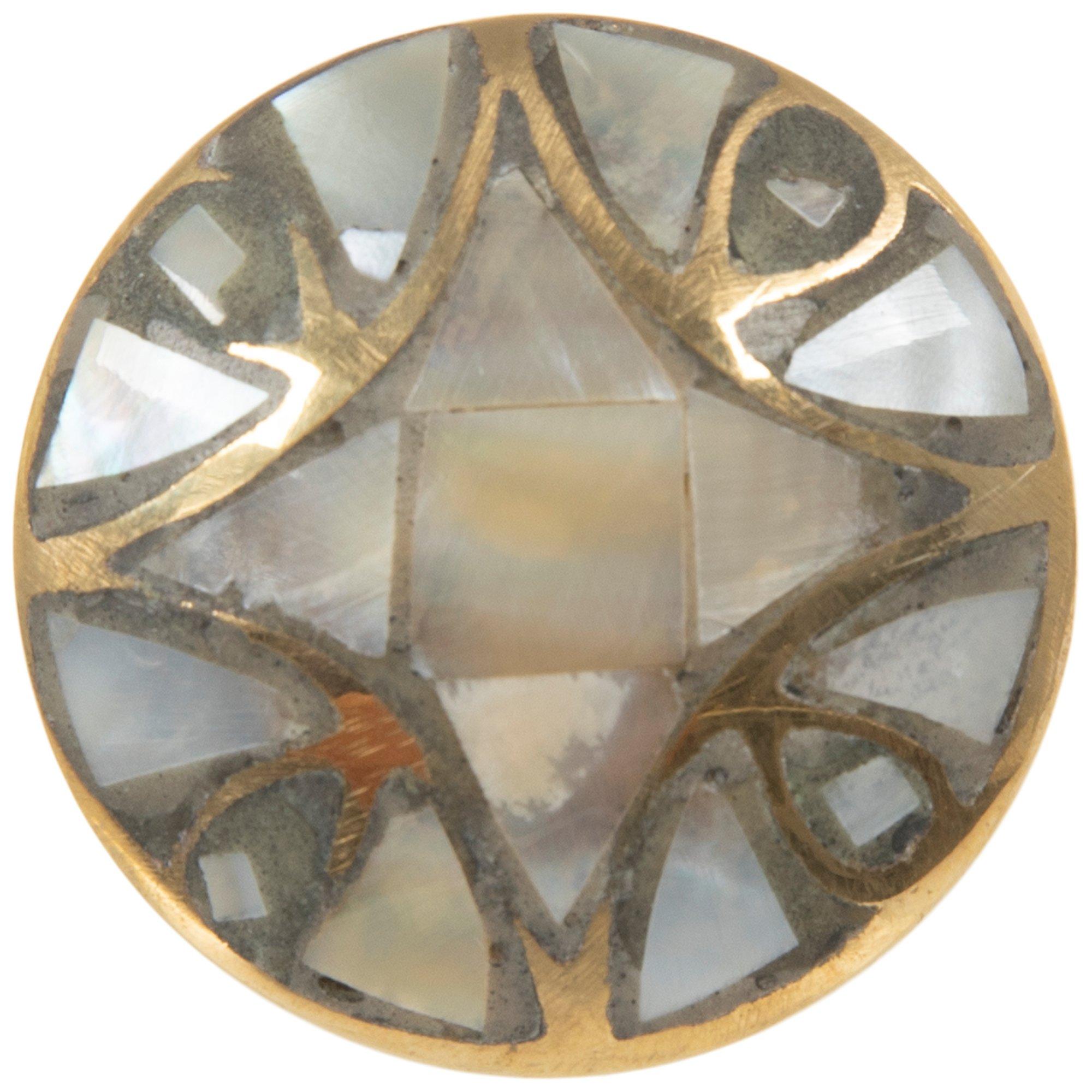 Brass Capiz Metal Knob view 1