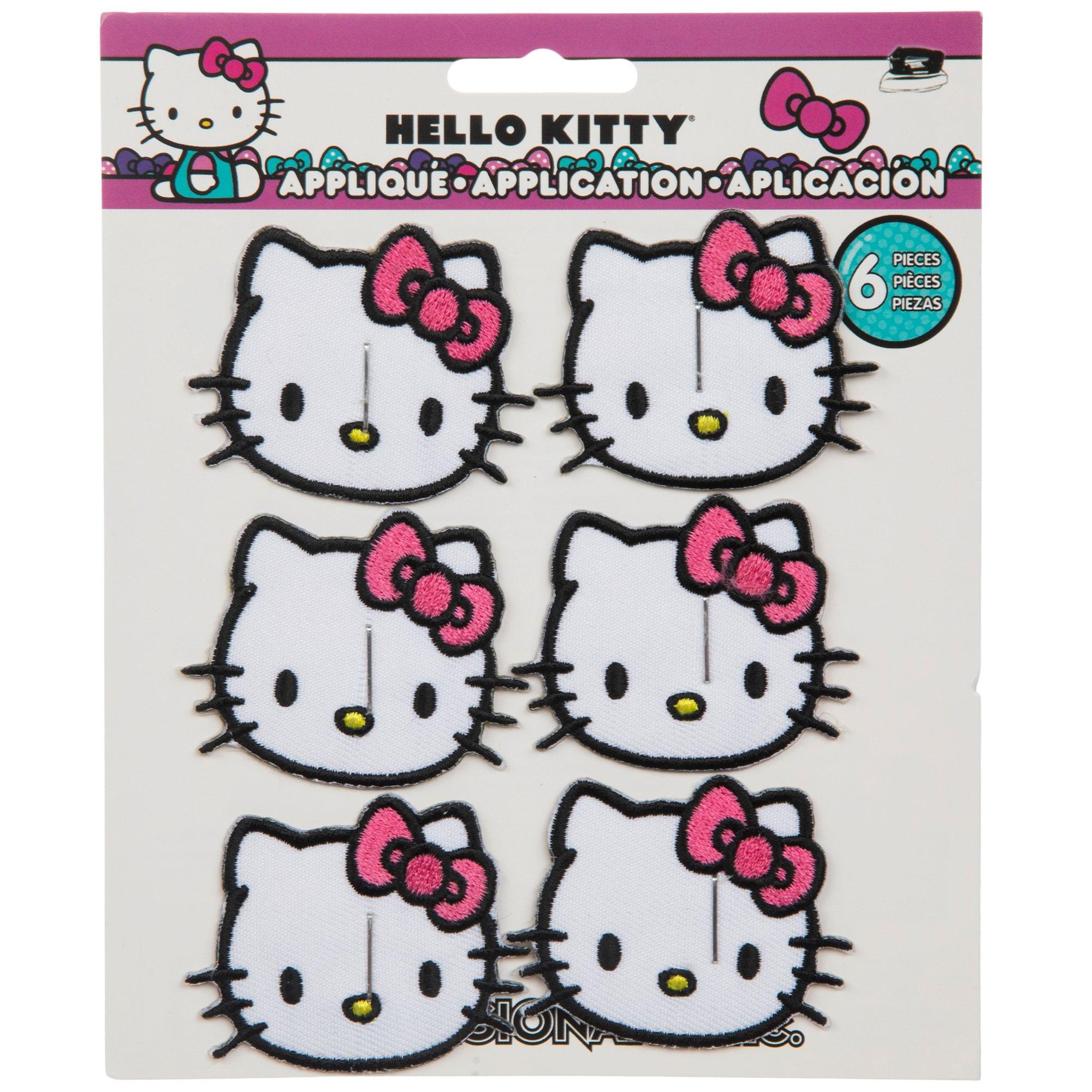 Hello Kitty 3 inches Iron-on or Sew-on Embroidered Applique Patch