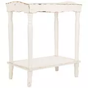 Antique White Wood Tray Table