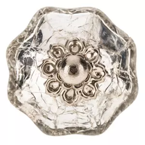 Crackle Mercury Glass Knob
