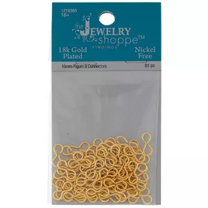 18K Gold Plated Figure-8 Connectors - 10mm