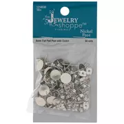 Flat Pad Earring Posts With Clutch - 8mm