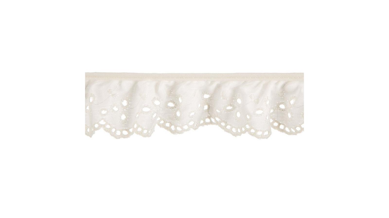 [RIBBONBIT] ☆ Uma Eyelet skrit / Ivory Ivory Ruffled Eyelet Trim | Hobby Lobby | 122143