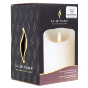 Vanilla Real Flame-Effect LED Pillar Candle - 3 1/2" x 5"