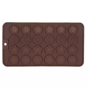 Freshware CB-610BR 15-Cavity Silicone Tiered Square Chocolate, Candy and Gummy Mold
