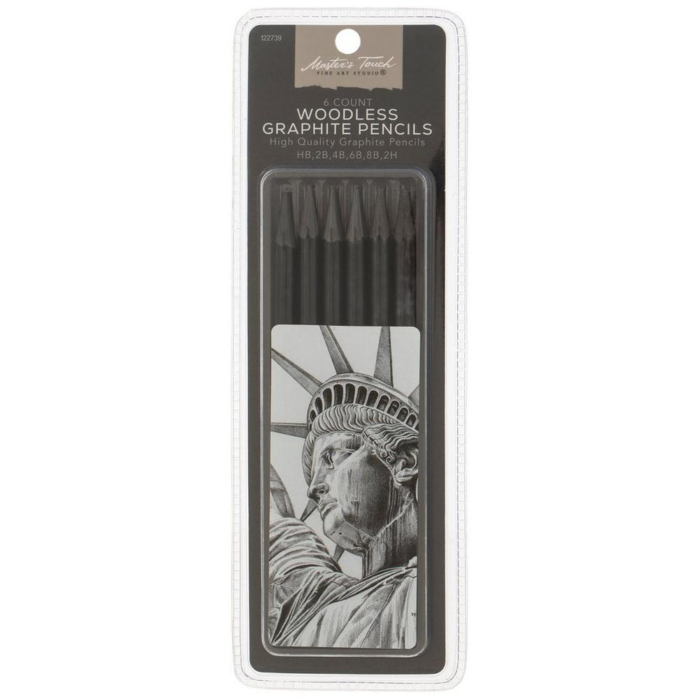 Master's Touch Woodless Graphite Pencils - 6 Piece Set | Hobby