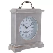 Whitewash Beveled Wood Clock