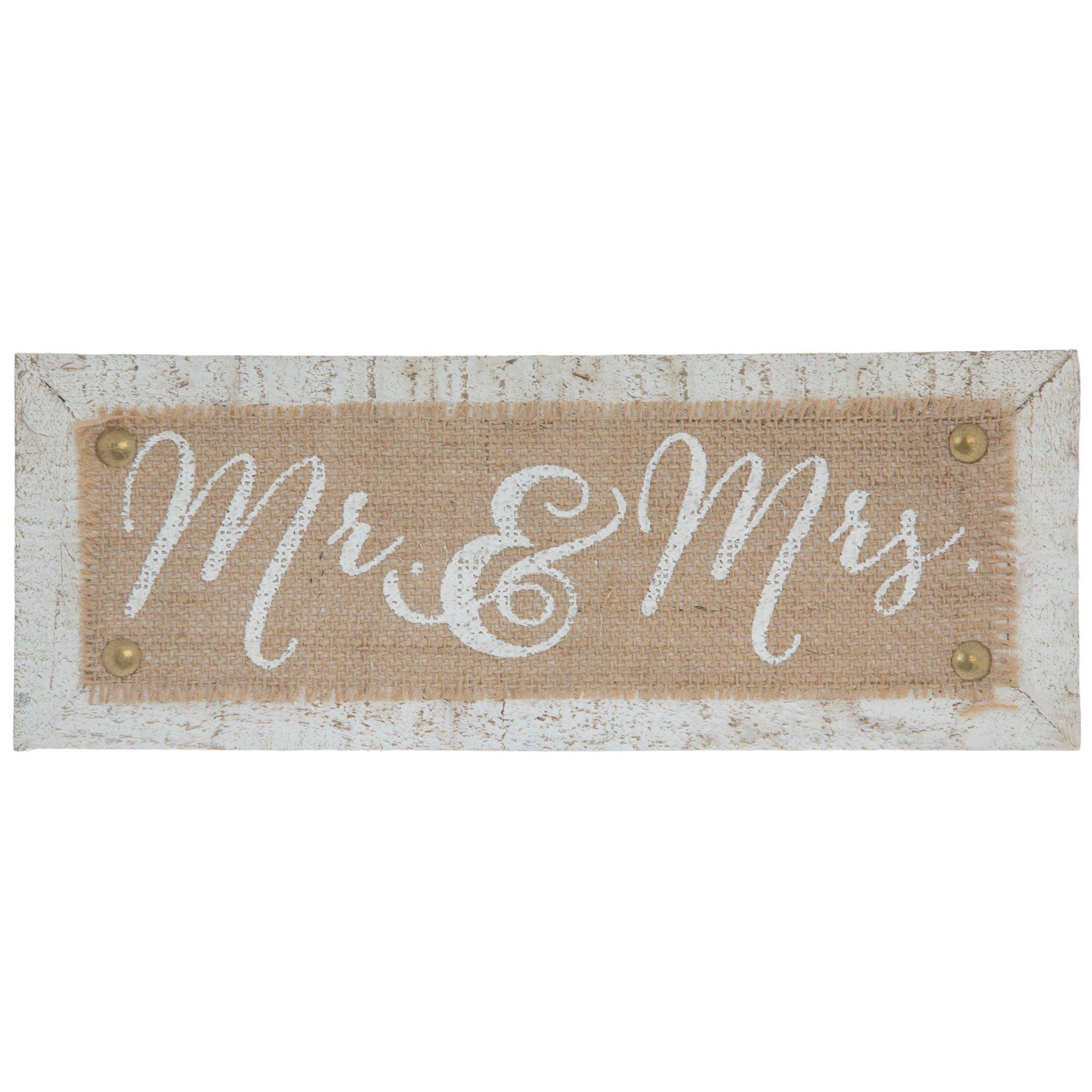 Wood Plaque Mr & Mrs Harrison