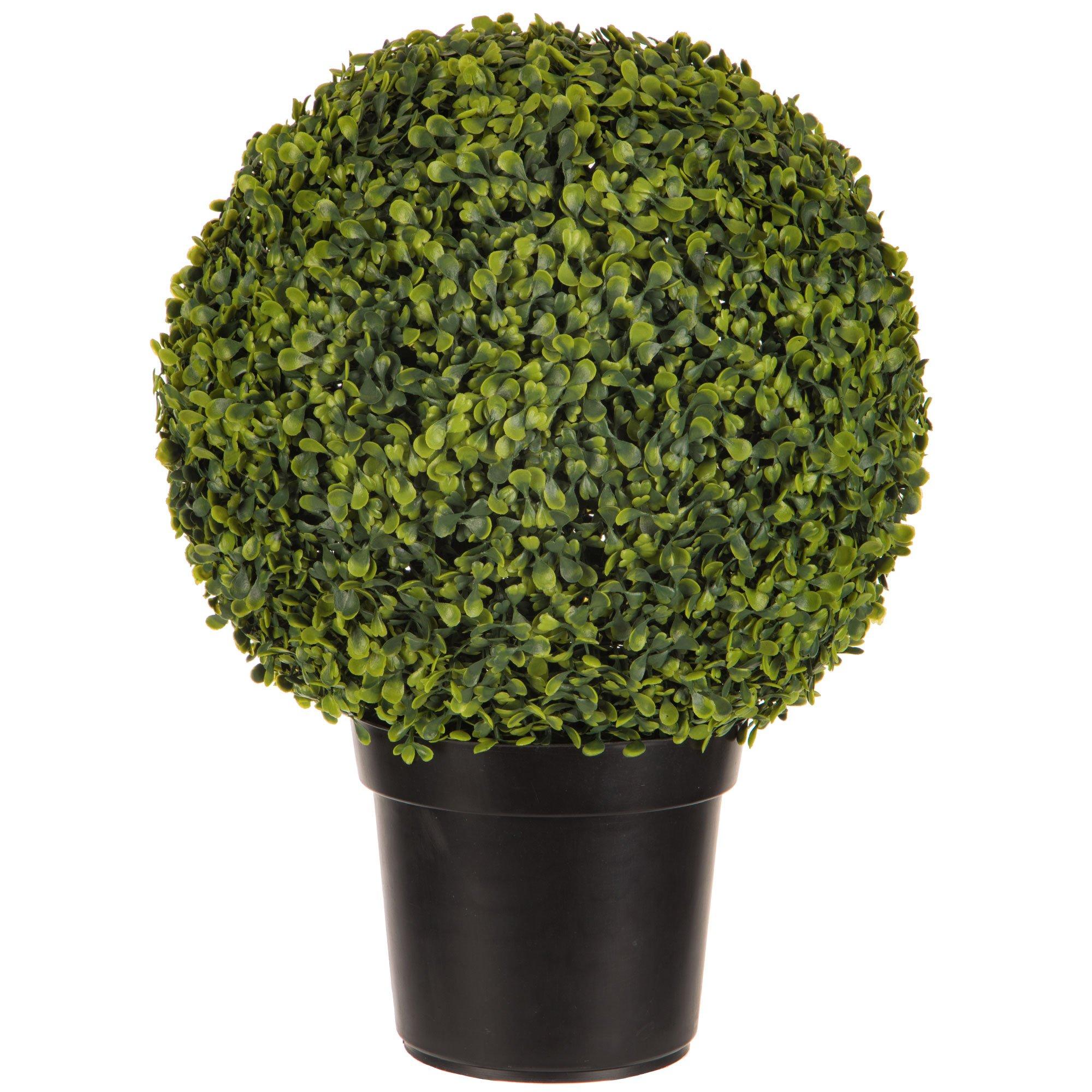 2 Pieces 19 inch Artificial Topiary Balls Faux Boxwood Ball Plants | Costway