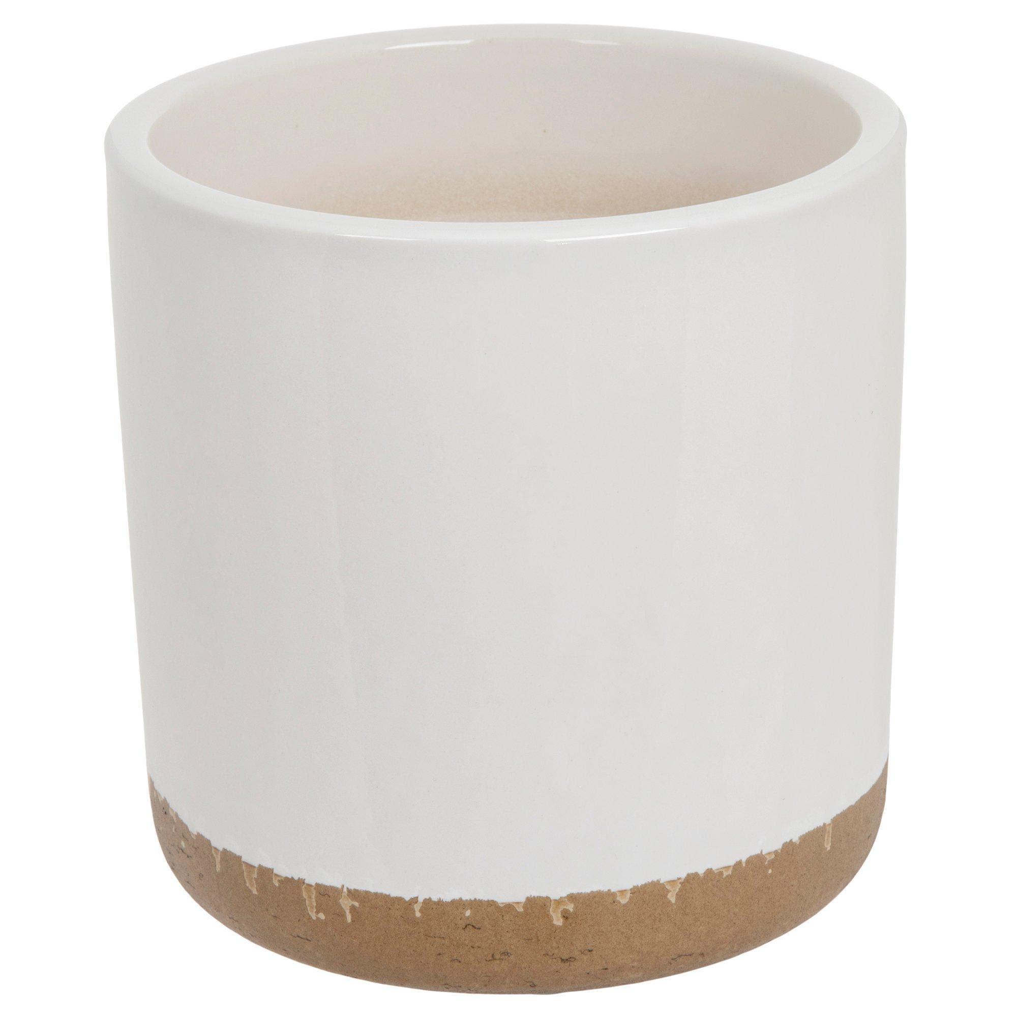 White & Brown Ceramic Pot | Hobby Lobby | 1246206