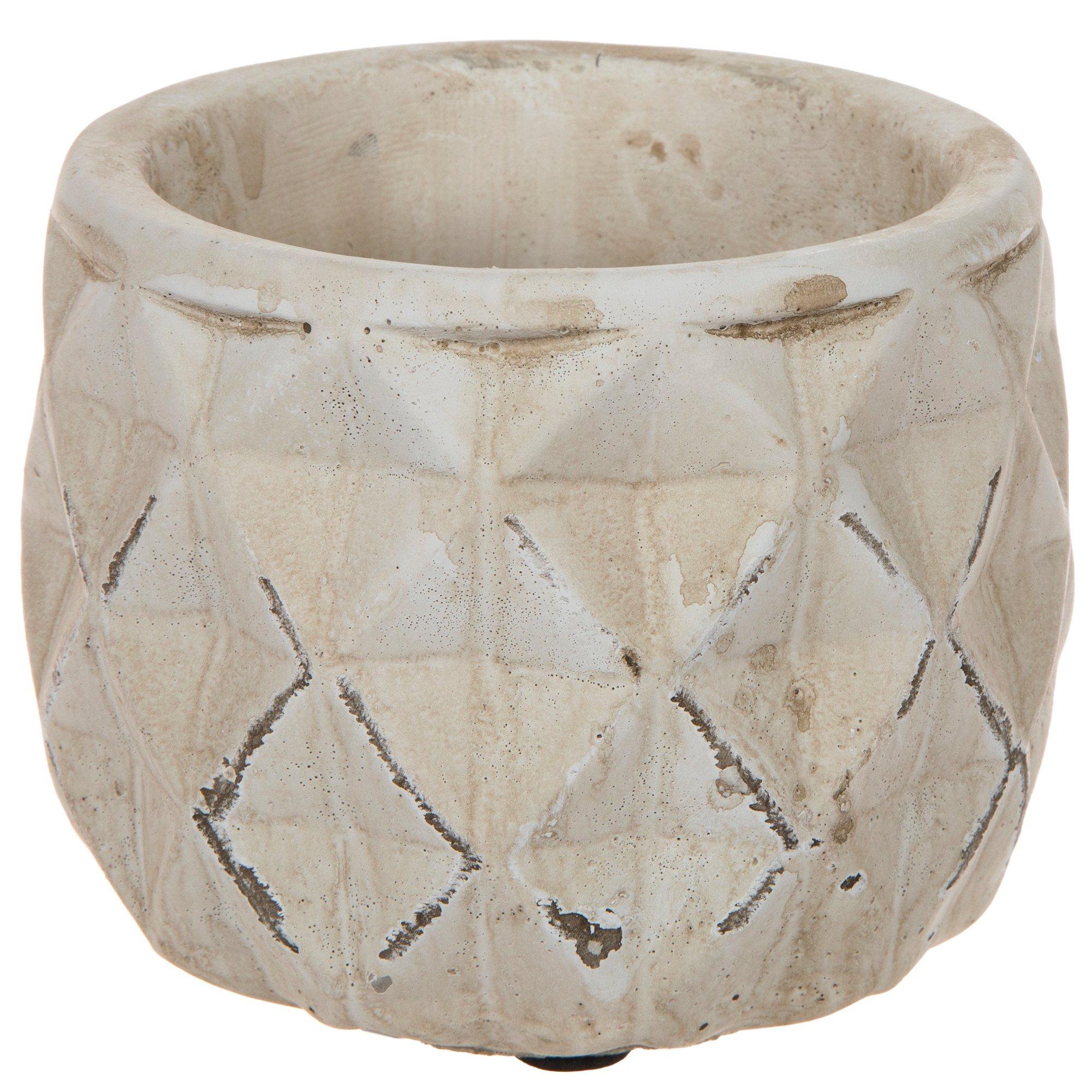 Beige Diamond Cement Pot Hobby Lobby 1246917