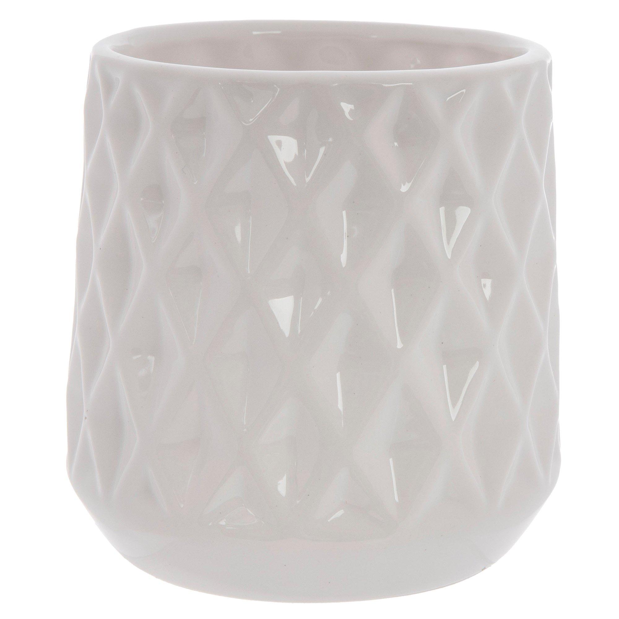 White Geometric Pot Hobby Lobby 1247063
