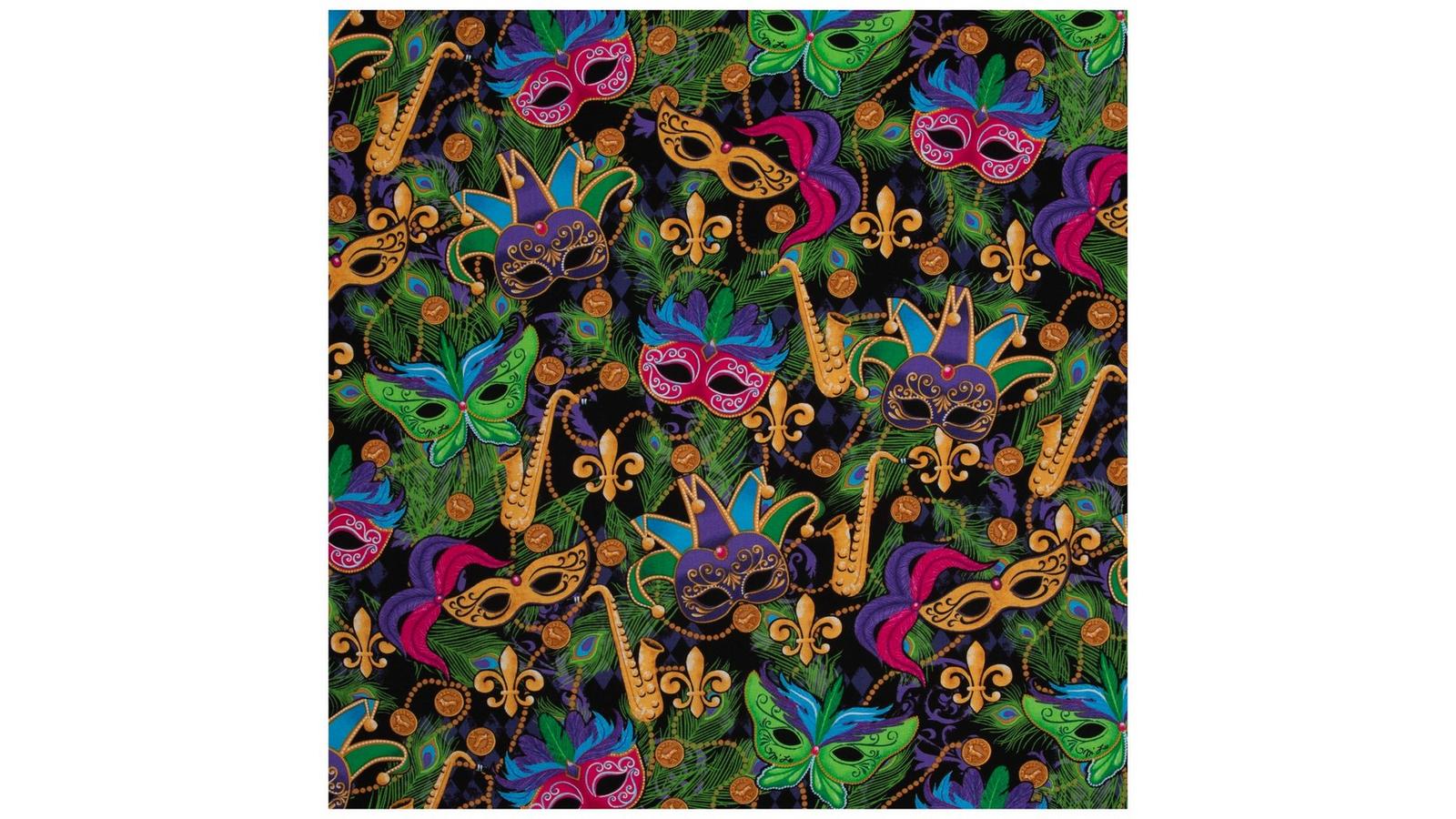 Mardi Gras Masks Cotton Calico Fabric | Hobby Lobby | 124800