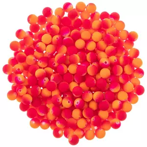30 11mm Orange Basketball Round Plastic Sports Beads