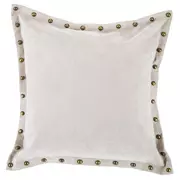 Studded Gray Velvet Pillow Cover