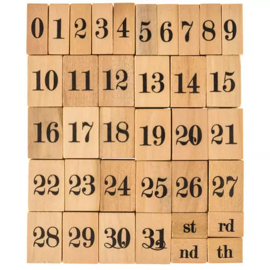 Dates & Numbers Rubber Stamps