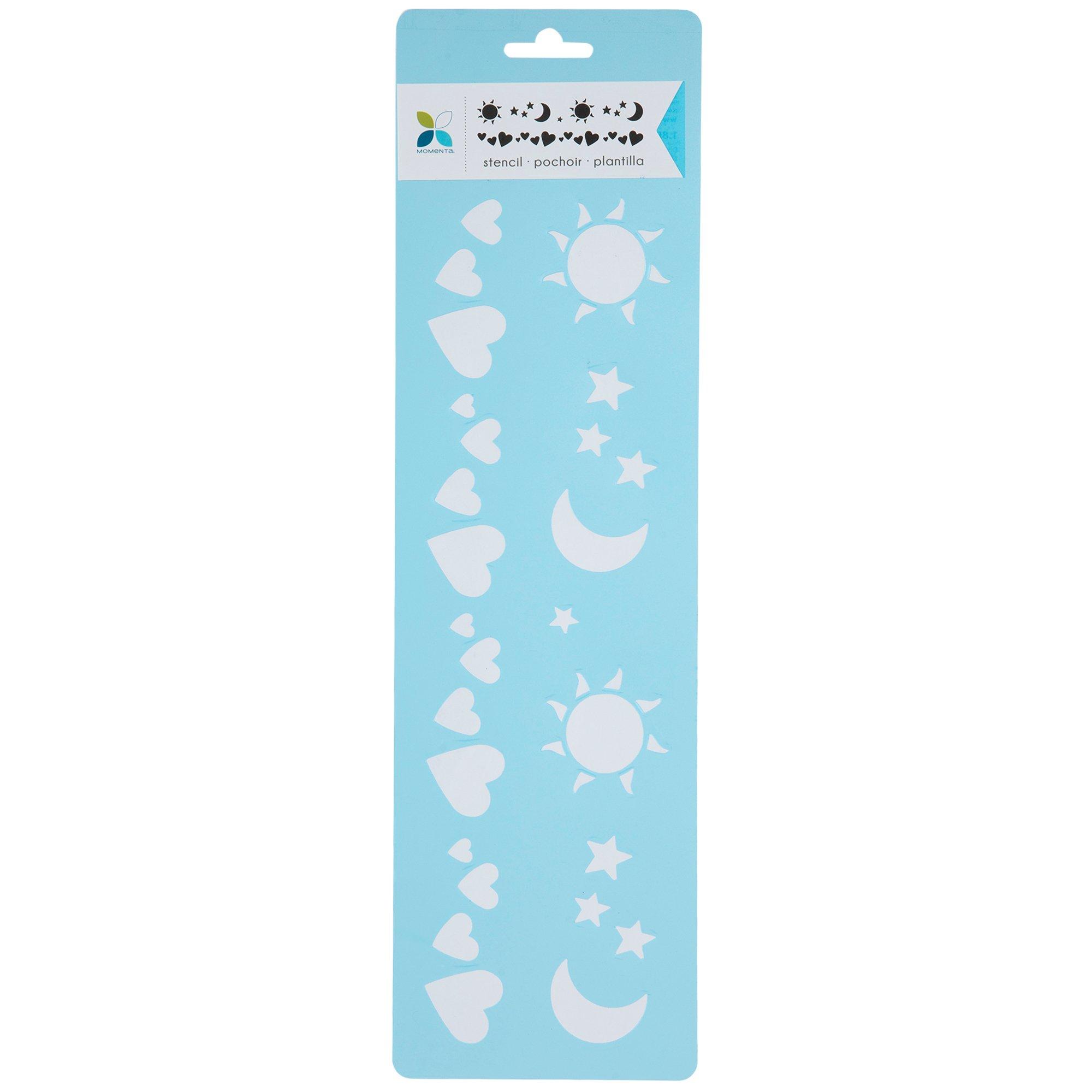 Heart, Sun & Moon Border Stencil Hobby Lobby 1249812