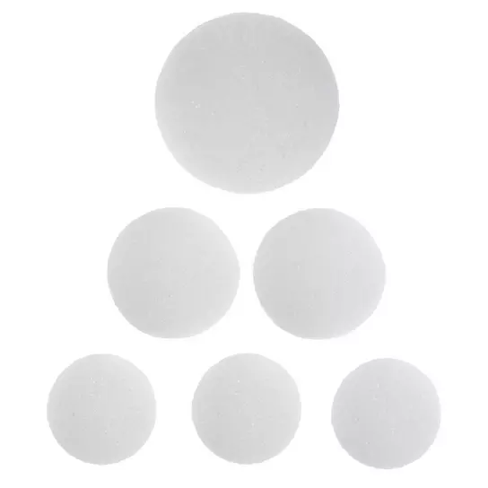 Styrofoam Half Balls White
