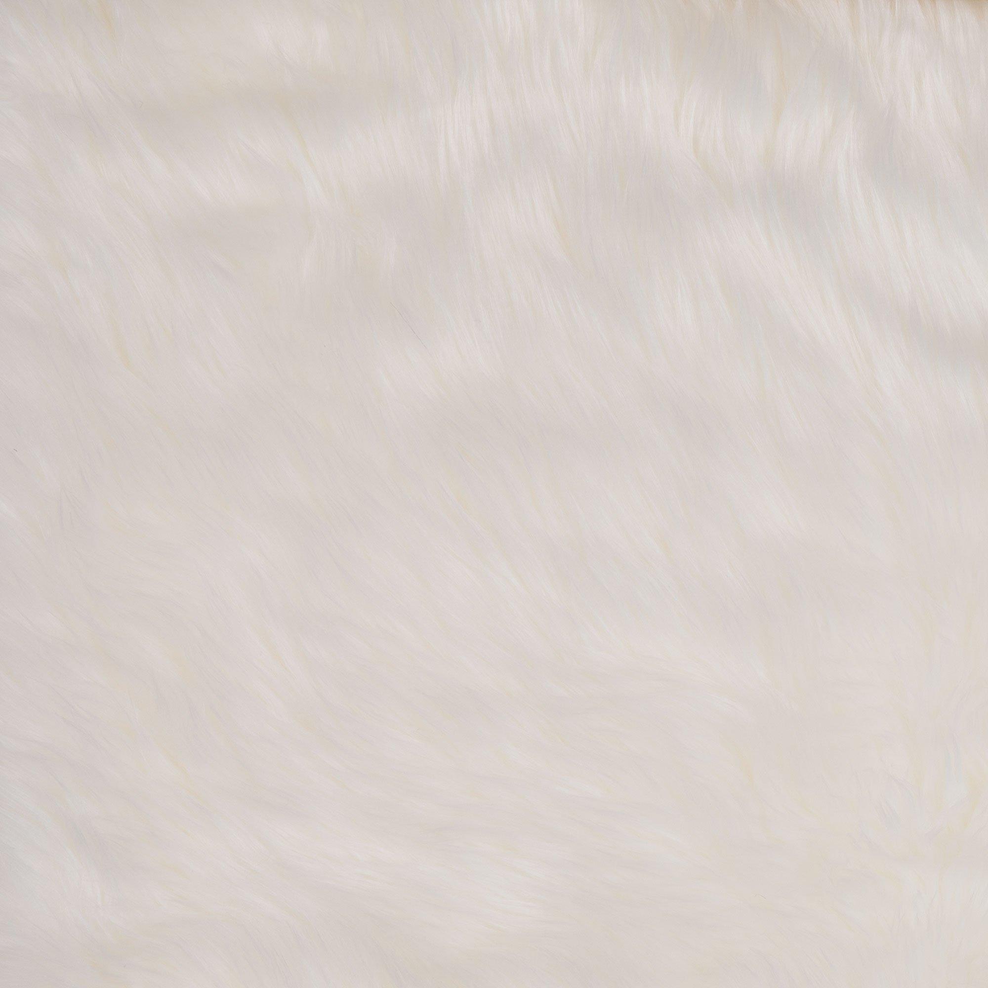 Ivory Long Pile Faux Fur Fabric, Hobby Lobby, 1768399