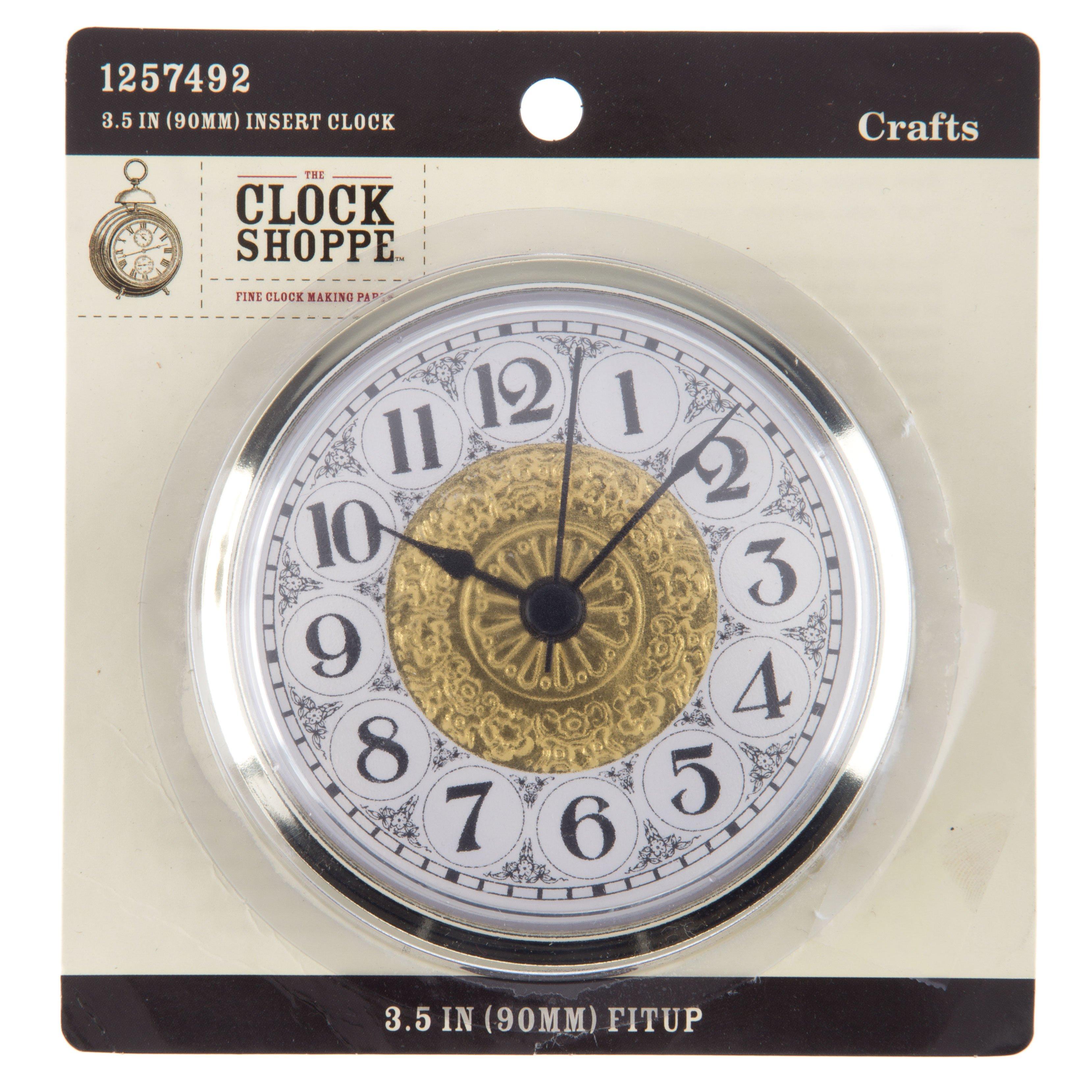 3 1/2" Gold & Cream Fitup Insert Clock Hobby Lobby 1257492