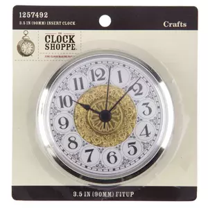 3 1/2" Gold & Cream Fitup Insert Clock