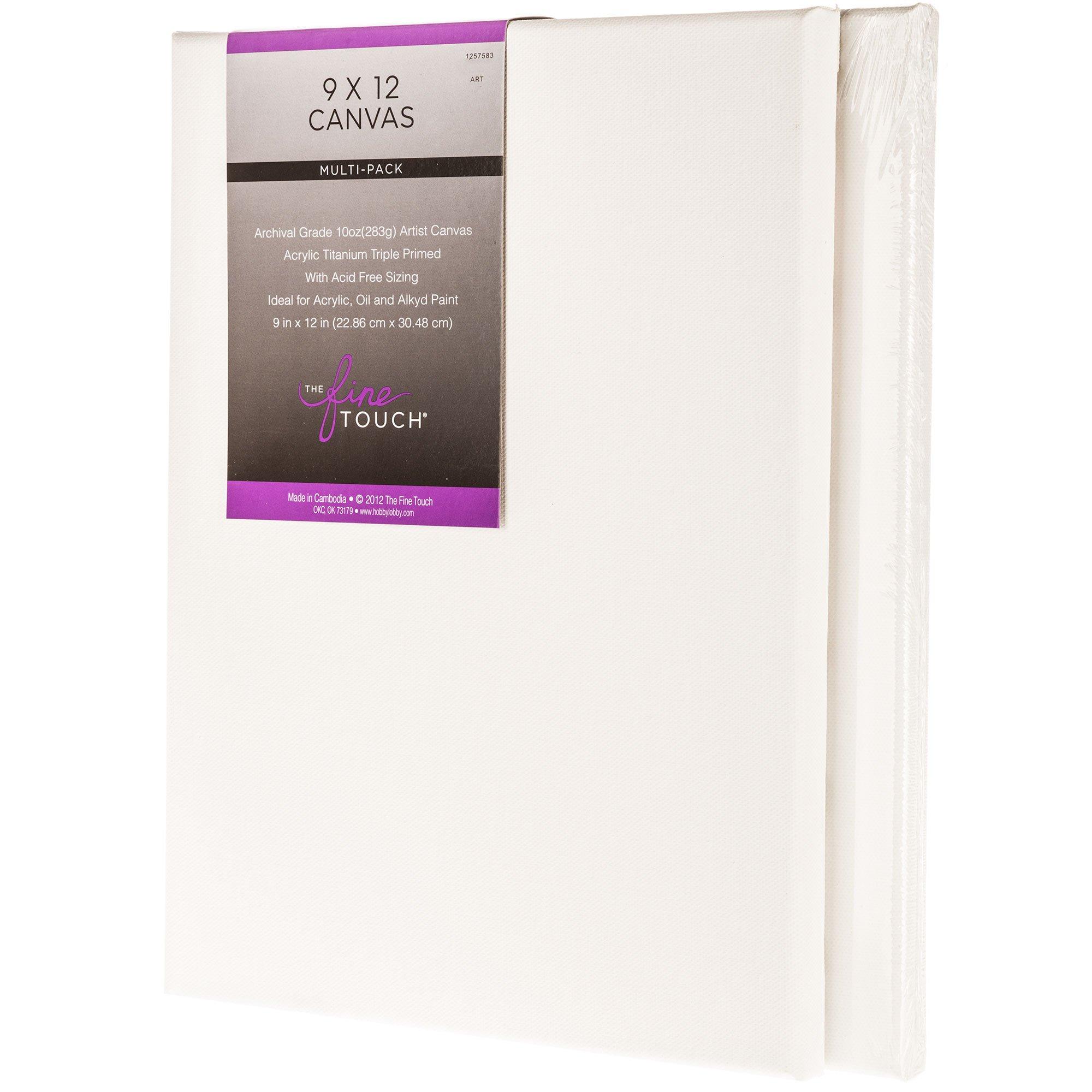 The Fine Touch Blank Canvas Set 9" x 12" Hobby Lobby 1257583