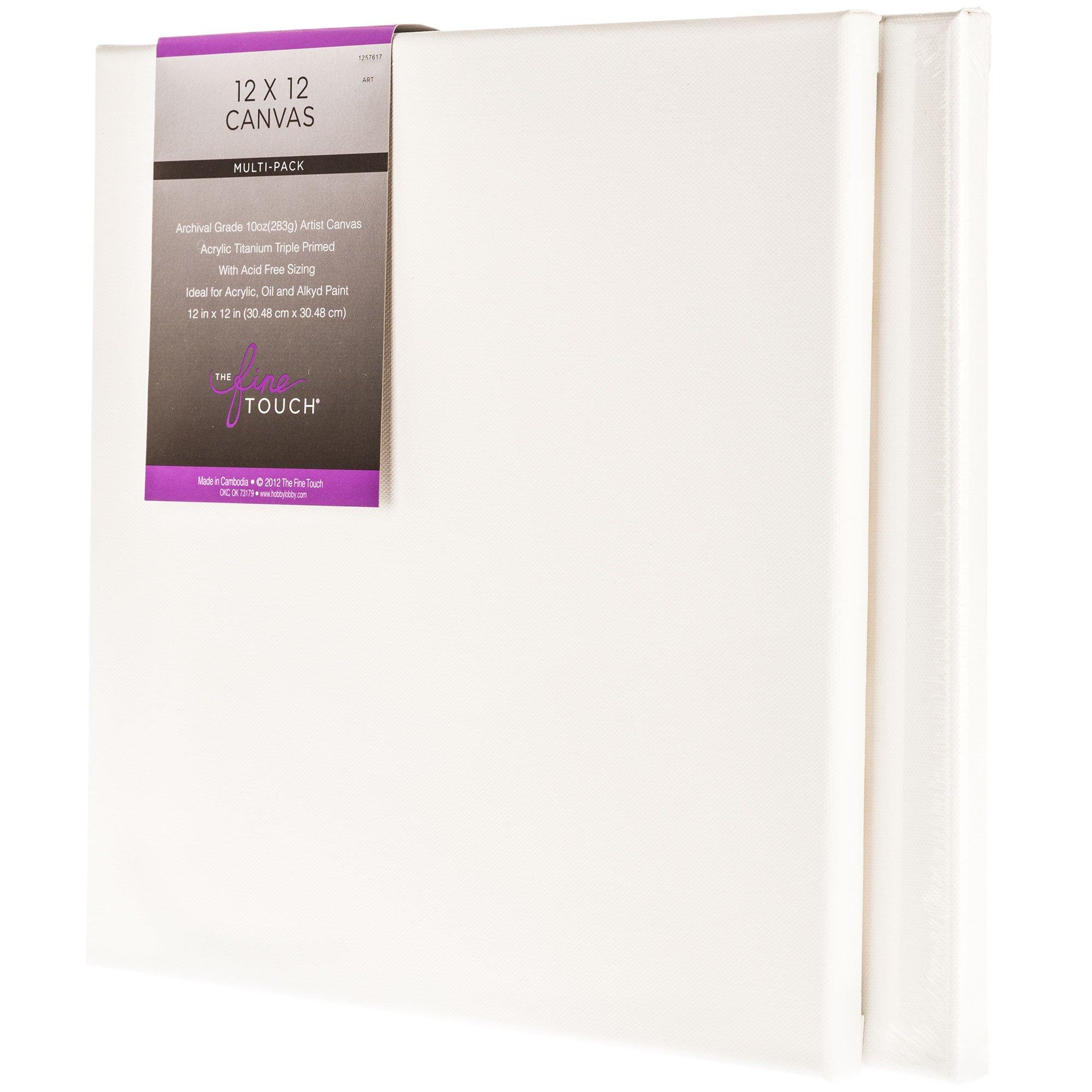 The Fine Touch Blank Canvas Set - 12 x 12