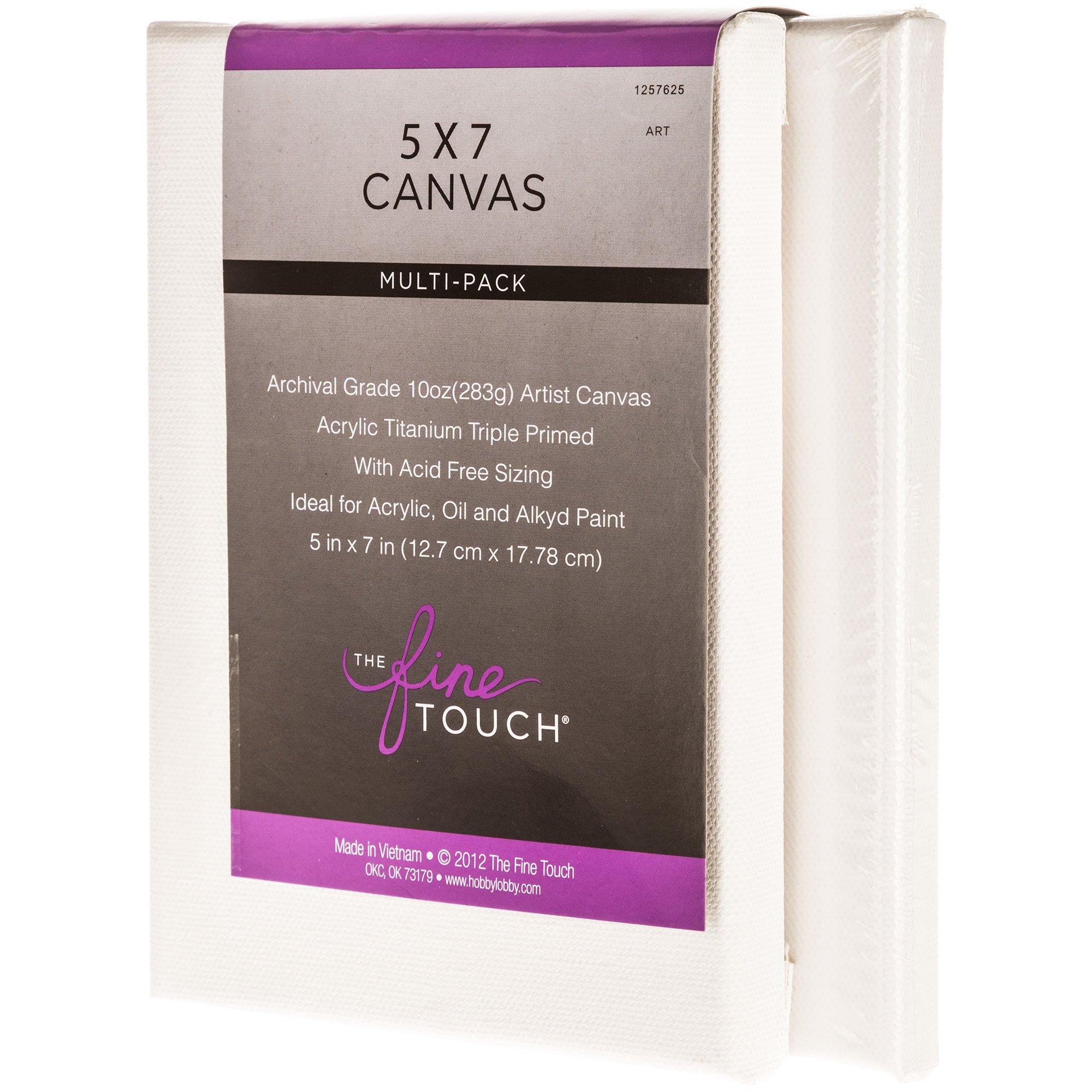 The Fine Touch Blank Canvas Set - 5 x 7, Hobby Lobby