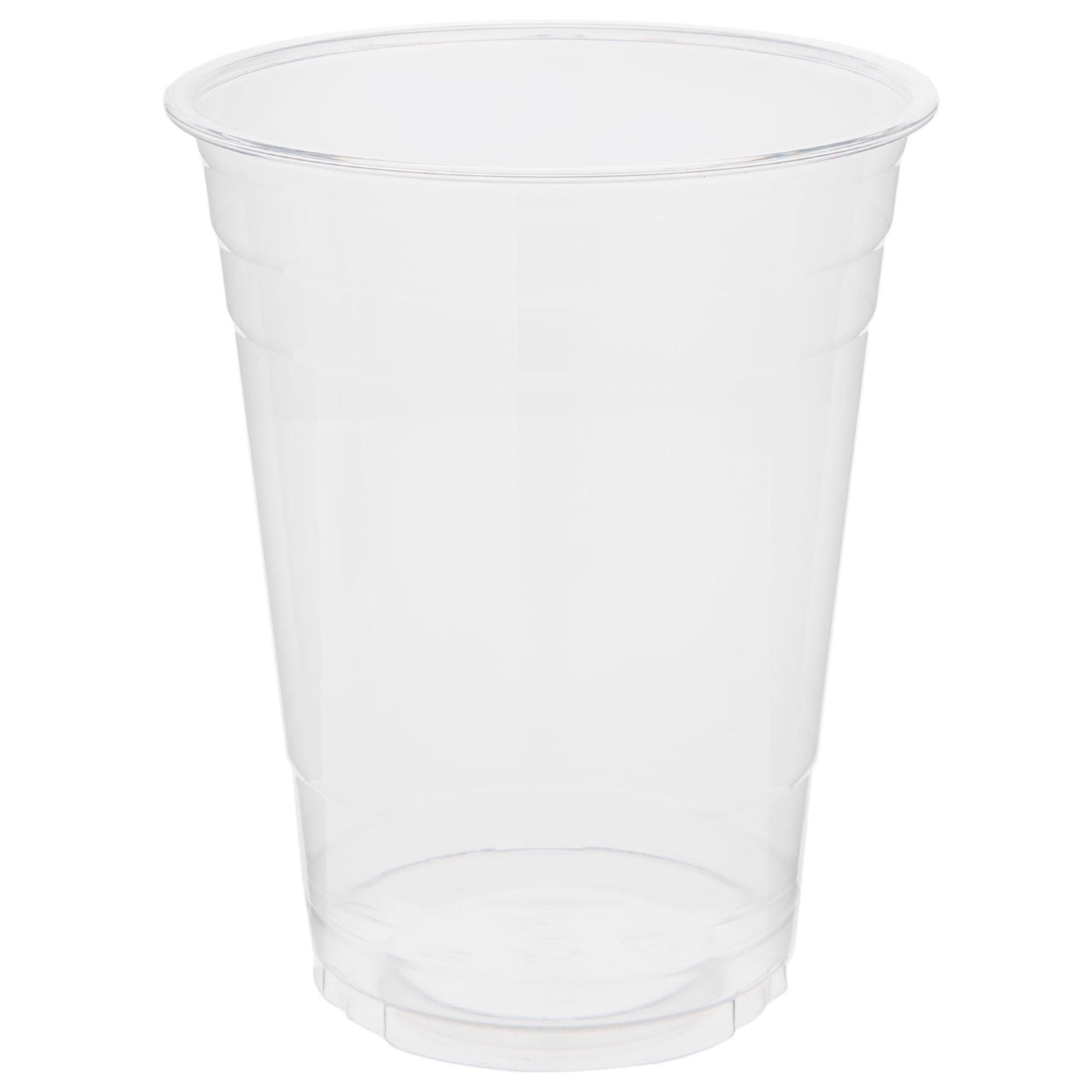 Stock Your Home 16 Oz Plastic Cups With Dome Lids (50 Count) -Parfait