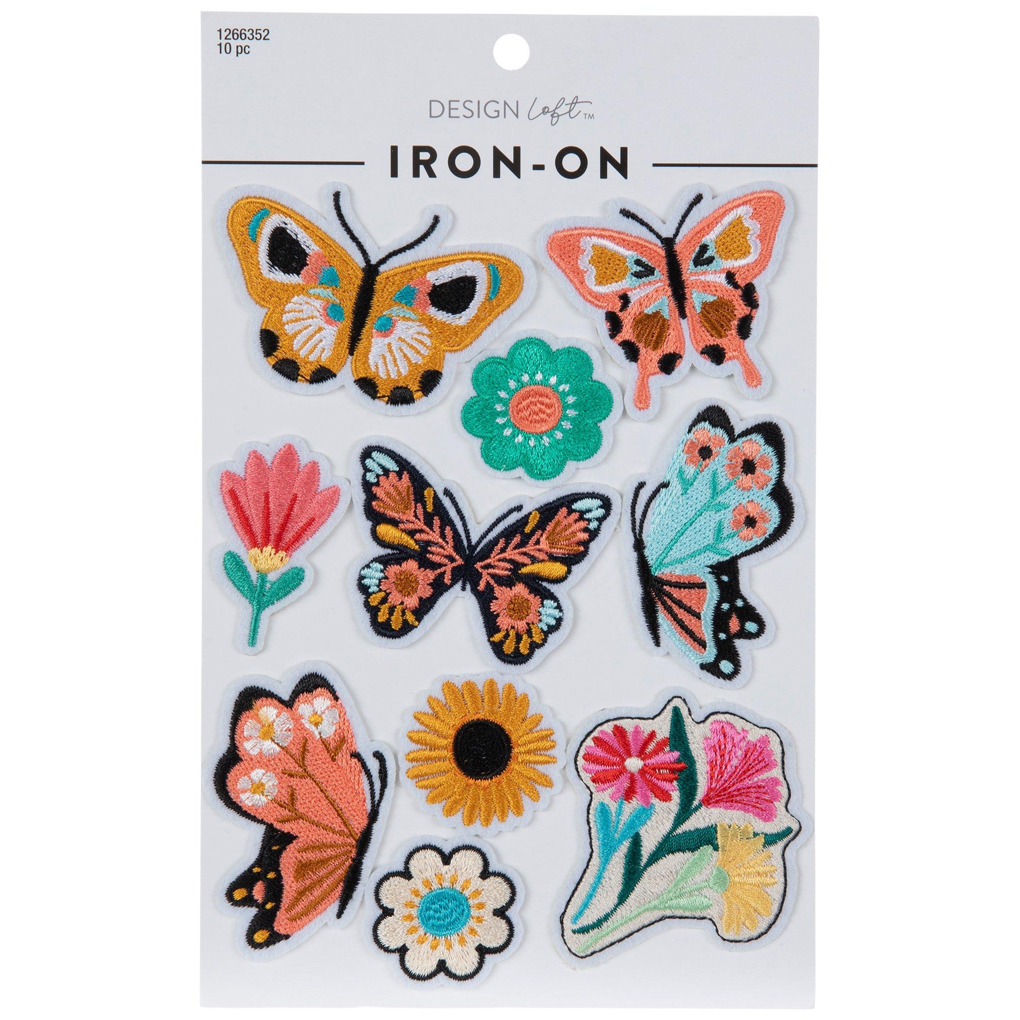 Butterfly & Flower IronOn Patches Hobby Lobby 1266352
