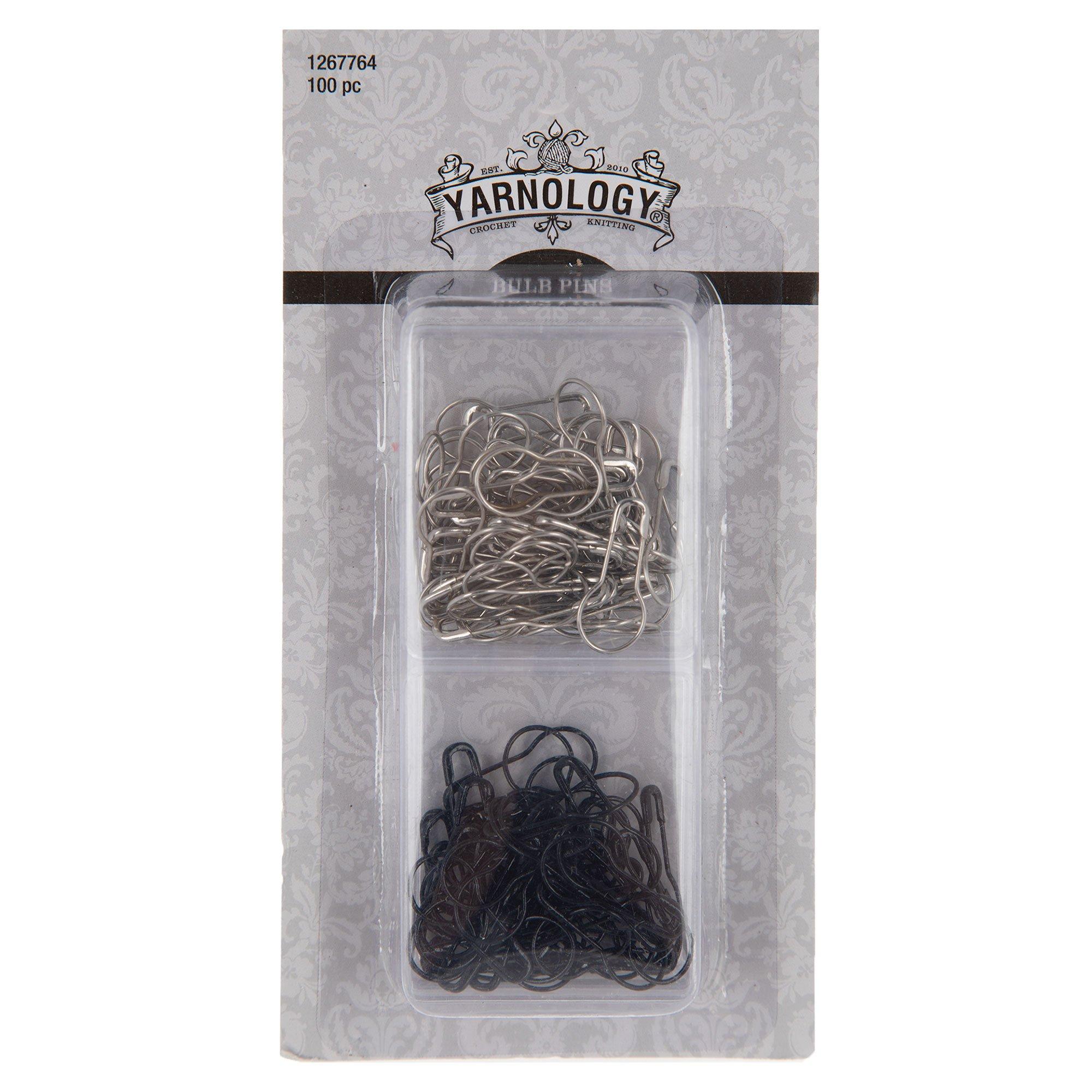 Bulb Pins by Loops & Threads in Black/Silver | .25 x 0.88 | Michaels