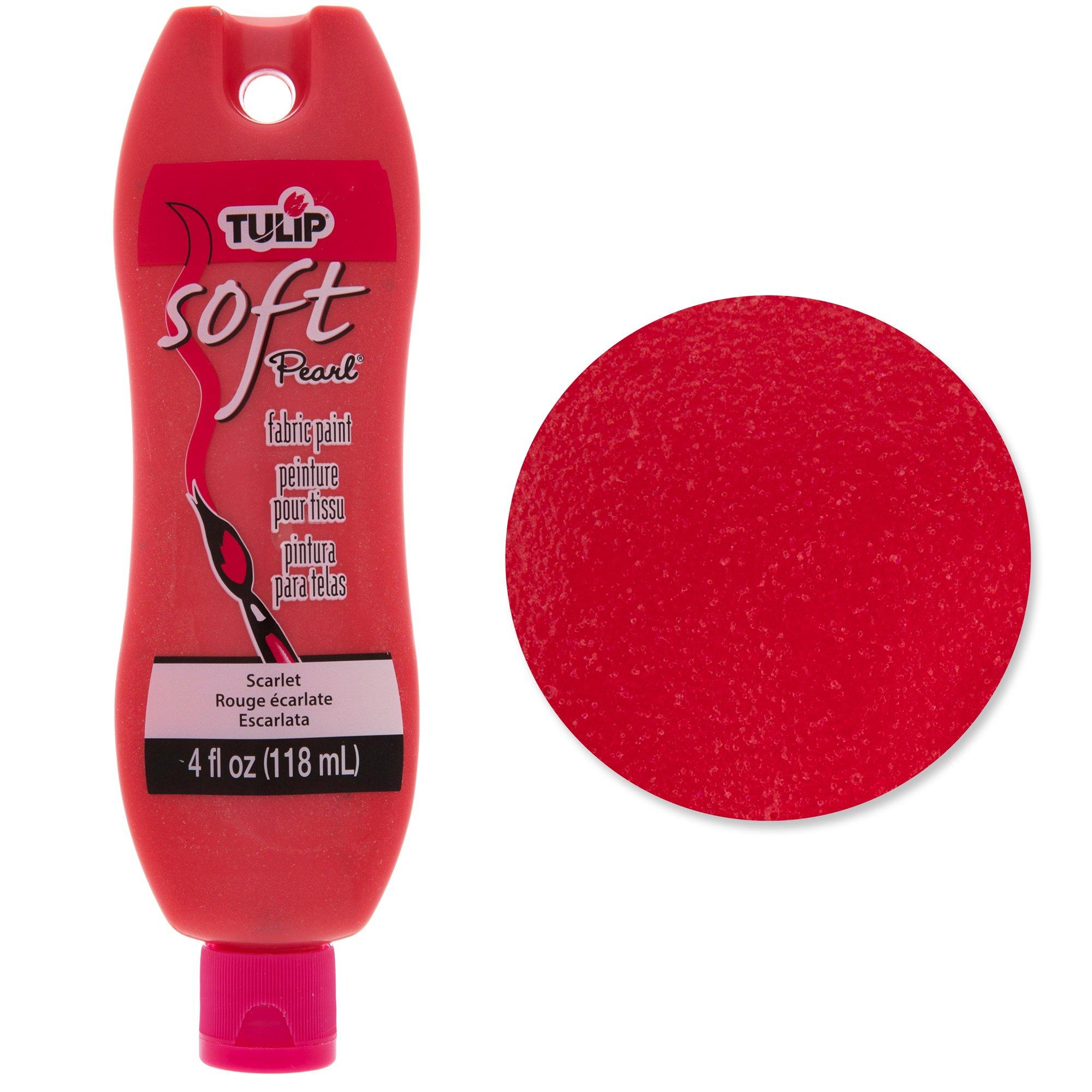 Tulip 309-57 Soft Matte Fabric Paint 2oz, 2 Fl Oz (Pack of 1), True Red