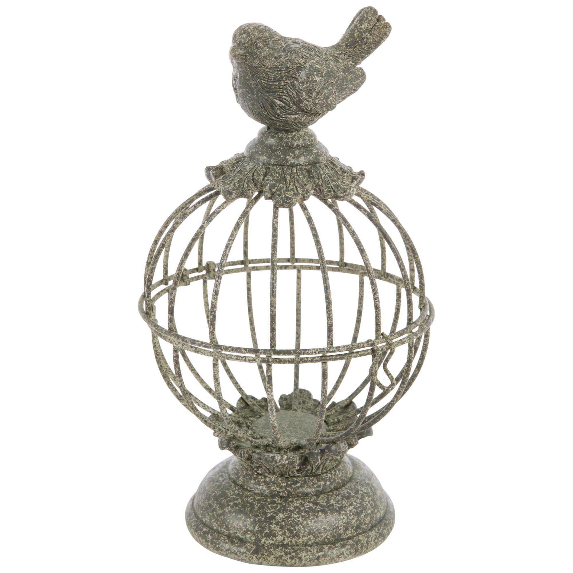 Distressed Gray Round Metal Bird Cage Hobby Lobby 1274117