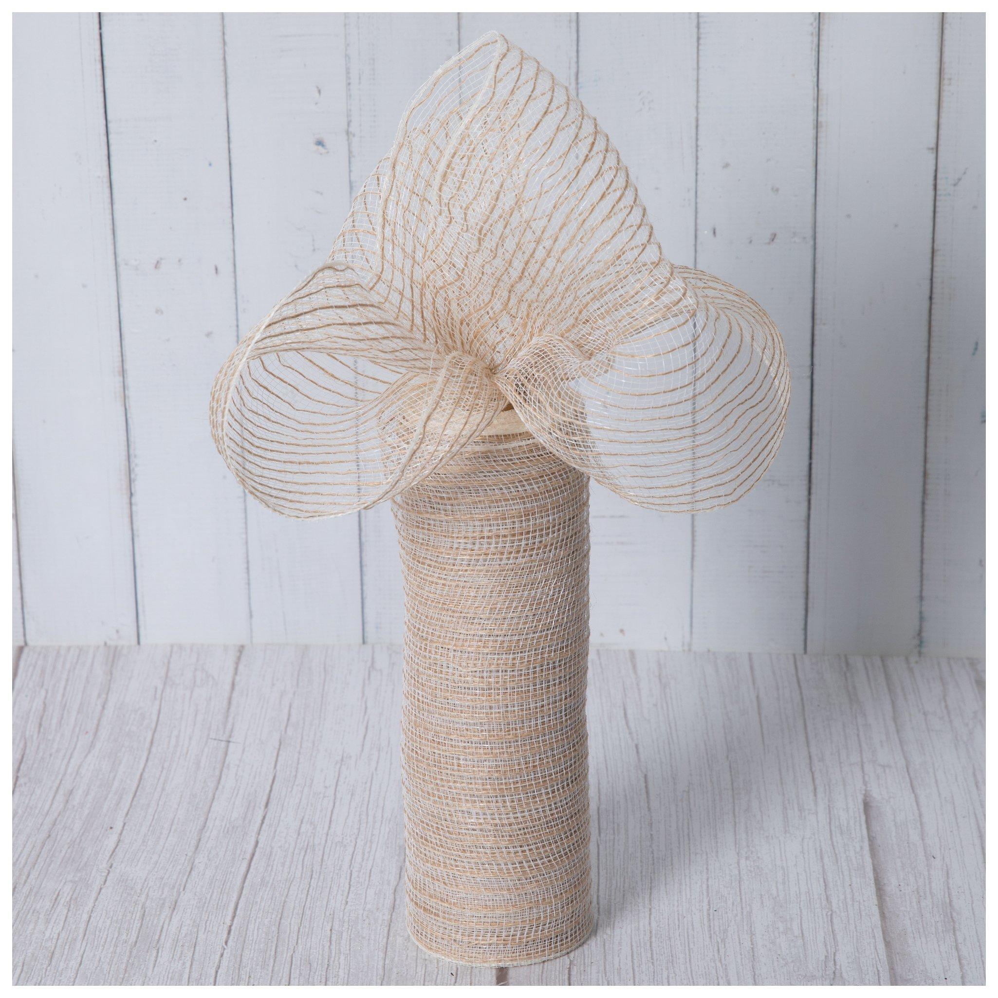 【Eaphi】新品RIBBON YARN MESH CAMISOLE／ivory Deco Mesh Ribbon With Jute - 10