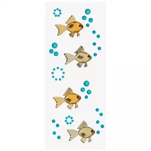 Goldfish & Bubbles Rhinestone Stickers