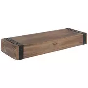 Rustic Wrapped Wood Floating Shelf
