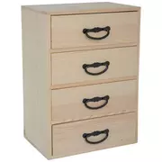 Wood Chest With Drawers