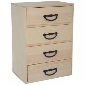 Wood Chest With Drawers