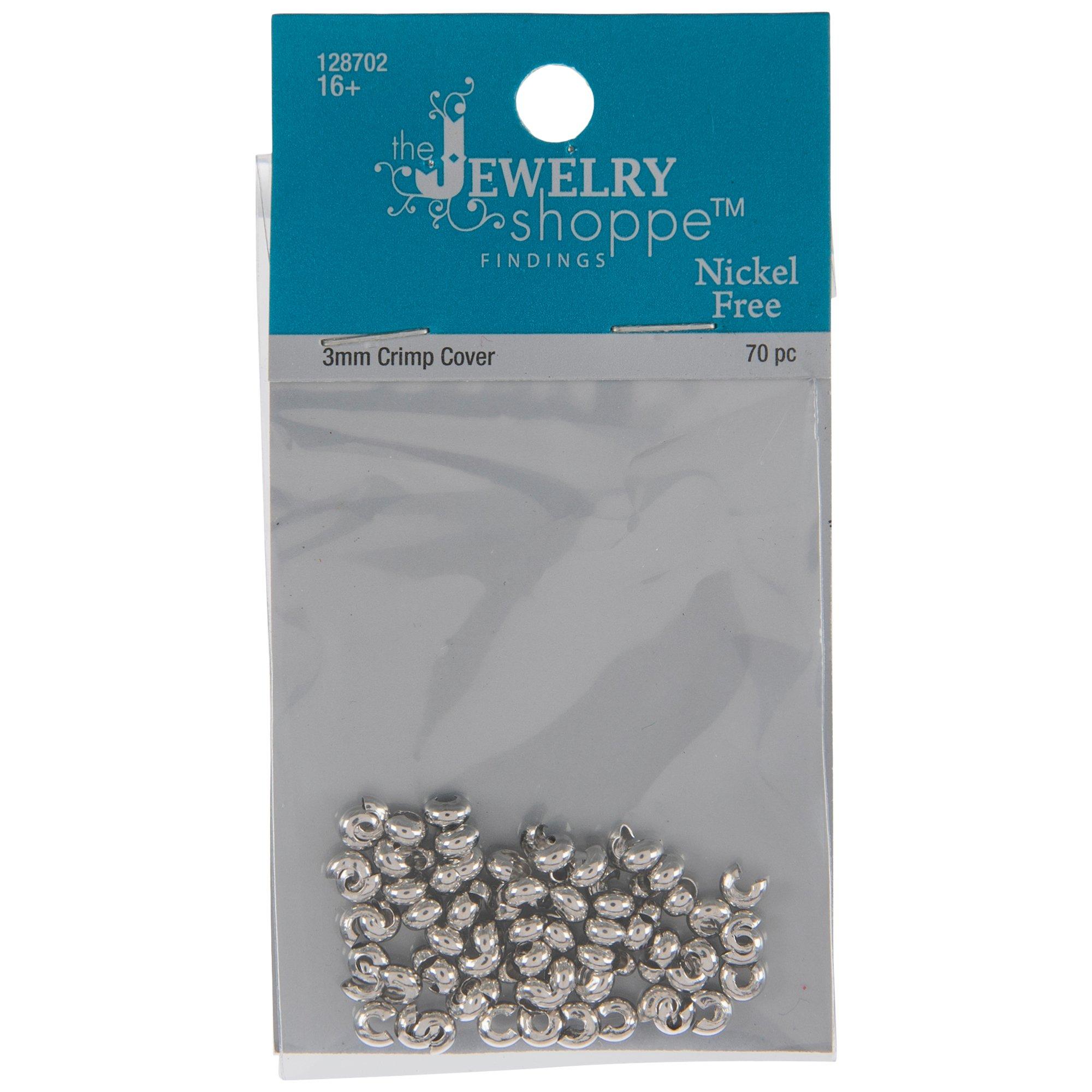 Shiny Silver Tone Crimp Bead Covers 3mm (144)