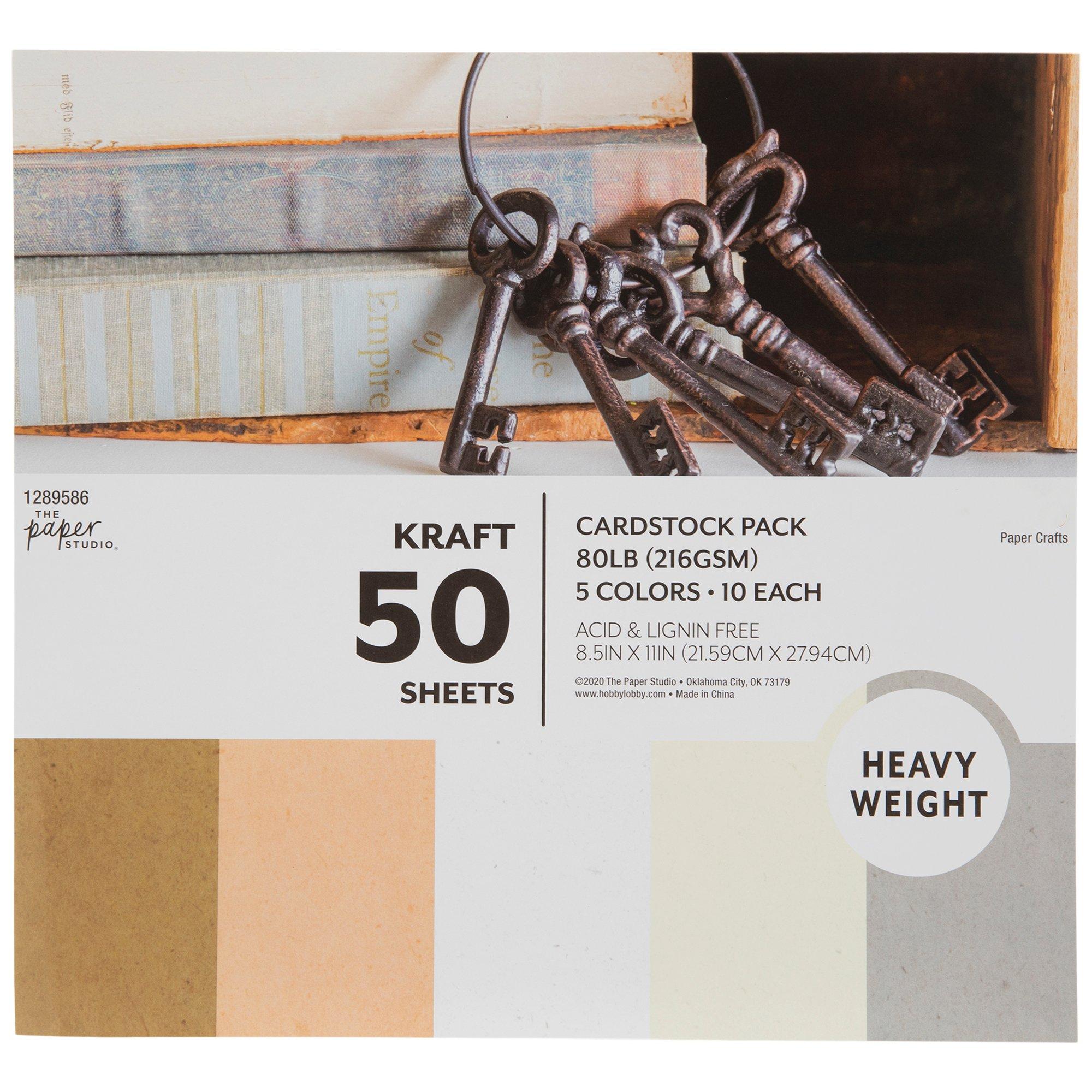 Kraft Heavyweight Cardstock Paper Pack, Hobby Lobby